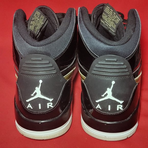 Nike Air Jordan Legacy 312 Patent Leather Black Gold AV3922-007 Men Size 13 main image 4